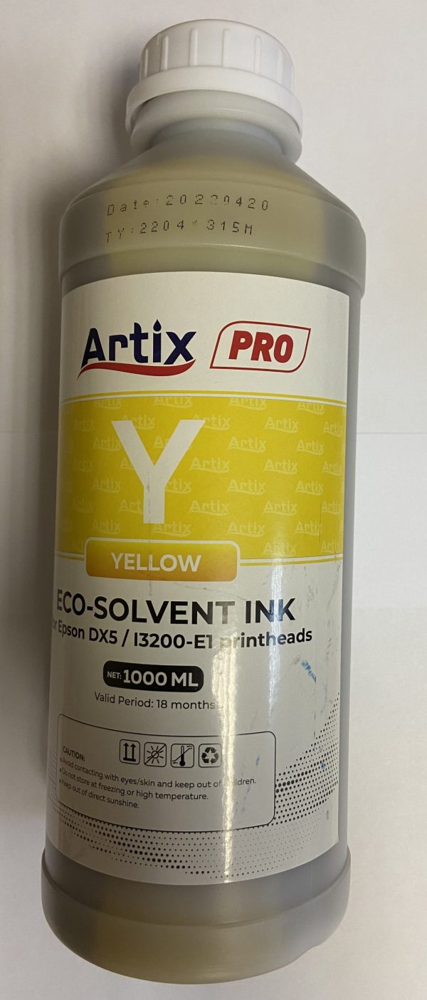 Artix PRO Чернила эко-сольвентные, Yellow (Желтый),Китай , 1000мл