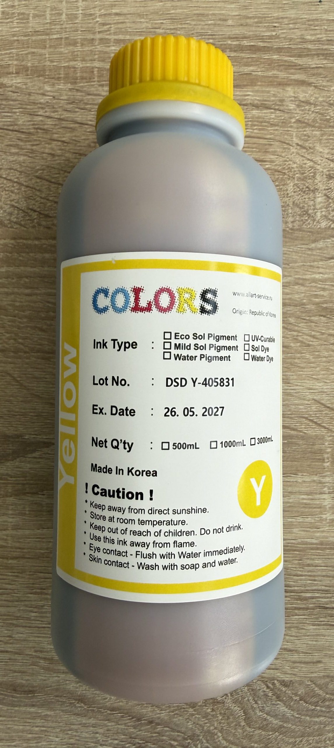 DSD-Y-1.0 L Сувенирные чернила Colors DSD, Y (желтый), 1.0 л, Корея DSD-Y-1.0 L Сувенирные чернила Colors DSD, Y (желтый), 1.0 л, Корея